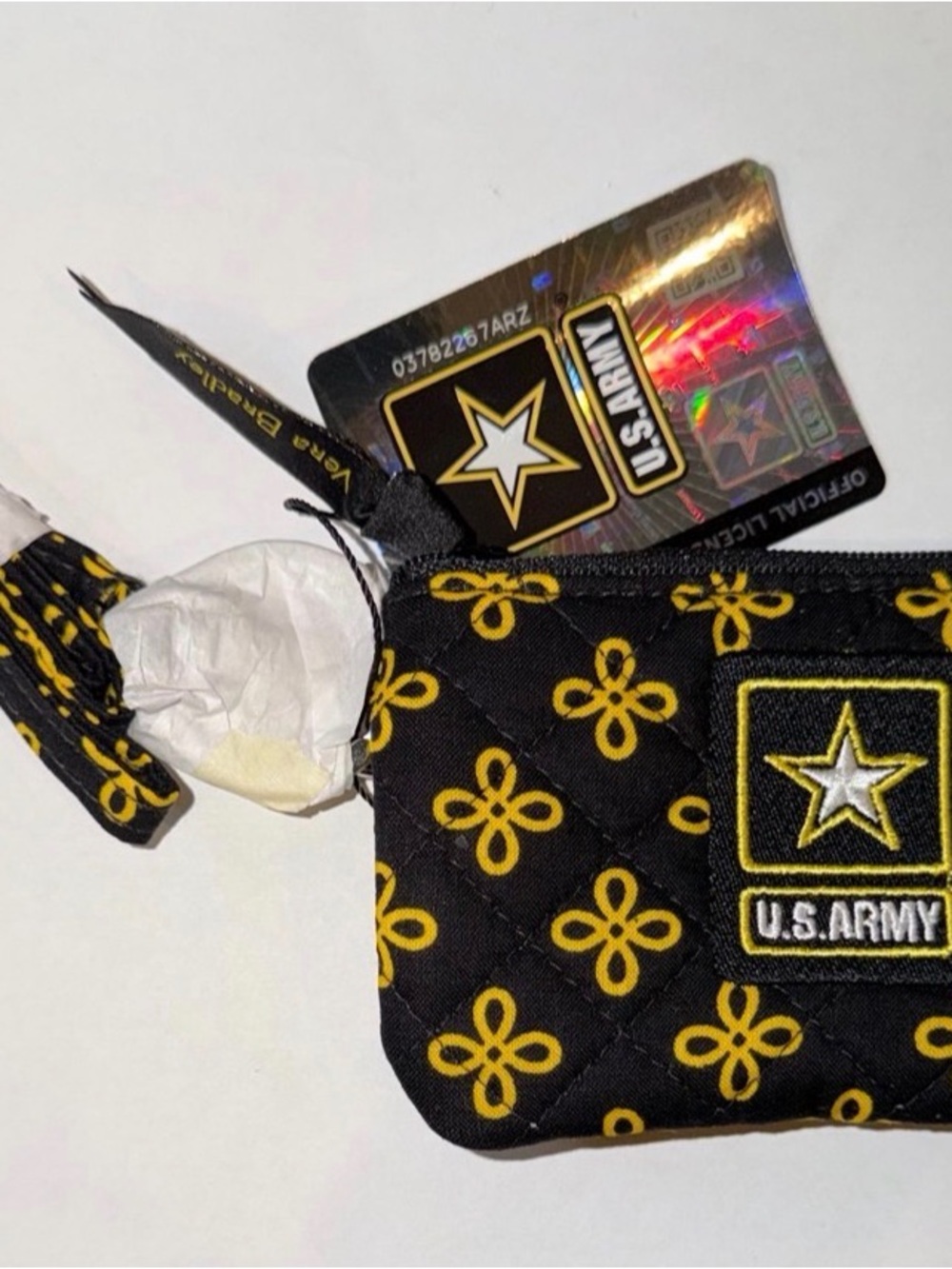 Vera Bradley U.S. Army Quilted Coin Pouch With Lanyard